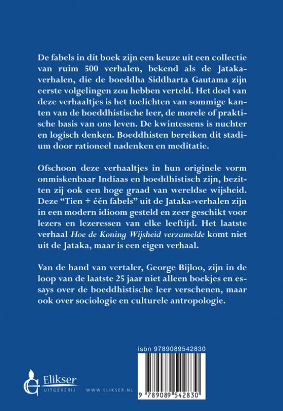 Achterkant van Tien + een Boeddhistische fabels