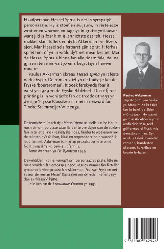 Achterkant van Hessel Ypma
