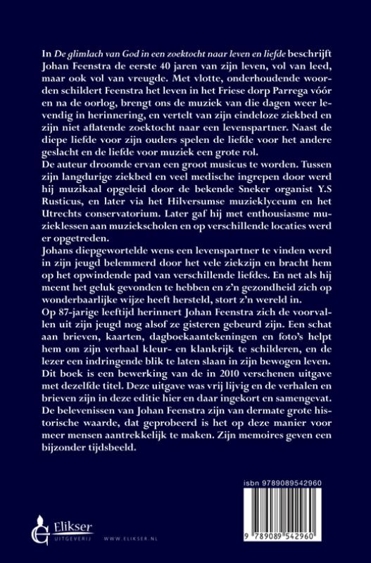 Achterkant van De glimlach van God in een zoektocht naar leven en liefde
