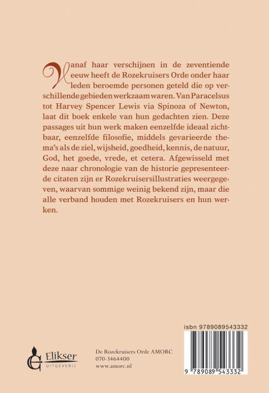 Achterkant van Rozekruiserswijsheden