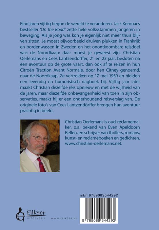 Achterkant van Op weg naar de Noordkaap