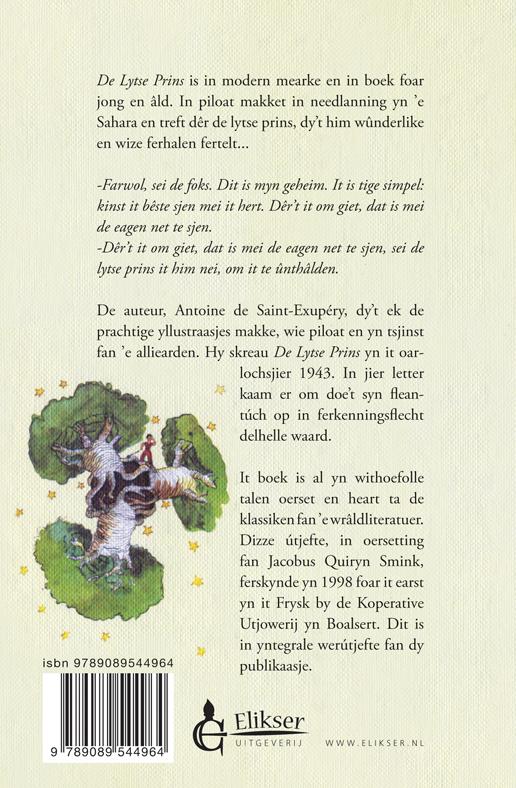 Achterkant van De lytse prins