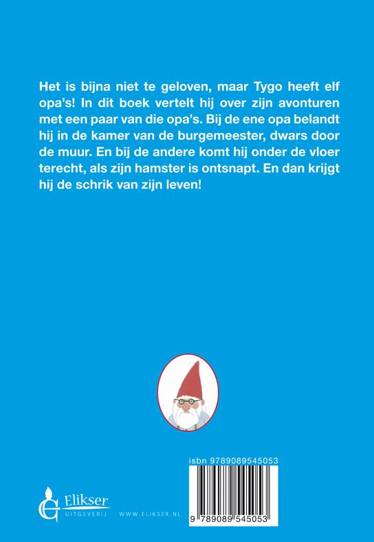 Achterkant van De elf opa's van Tygo