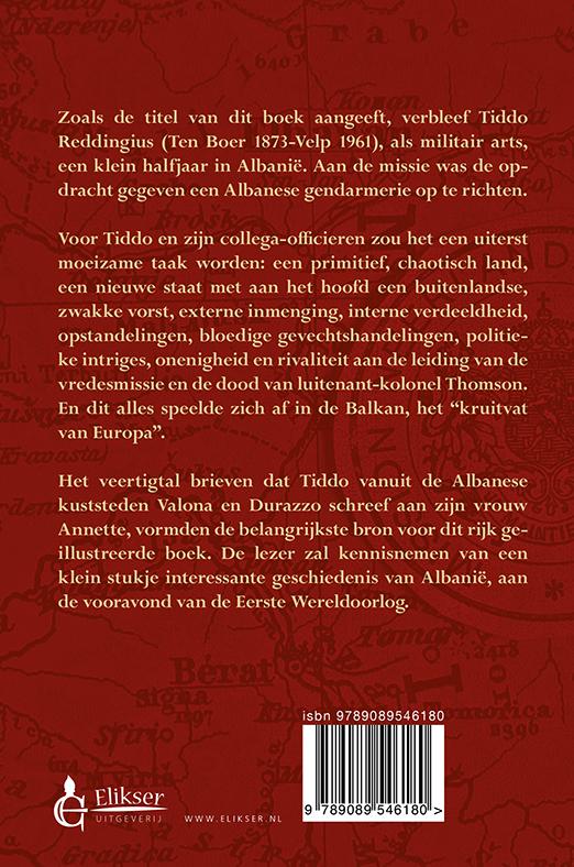 Achterkant van Majoor-arts Tiddo Reddingius in Albanese krijgsdienst