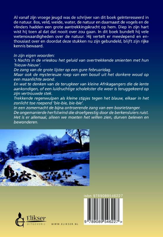Achterkant van Zwervend in het schaduwspel van zon en wolken