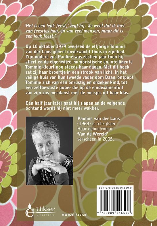 Achterkant van Tommie, een vlinder achter glas