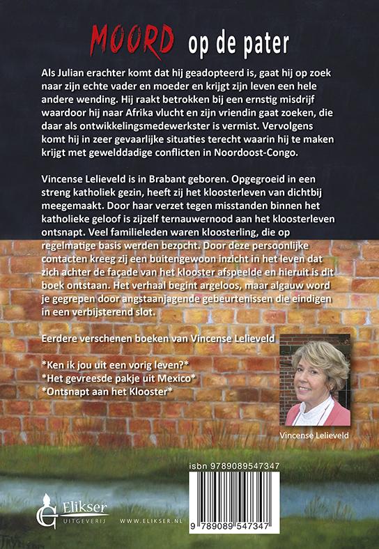 Achterkant van Moord op de pater
