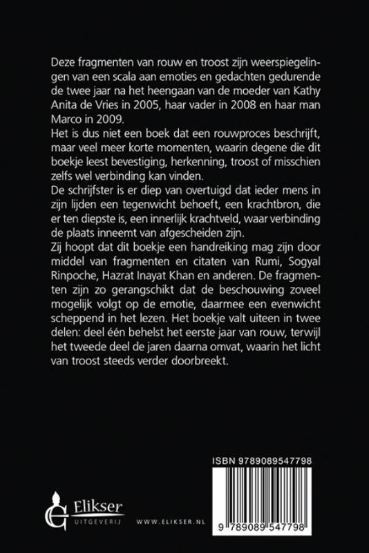 Achterkant van Fragmenten van rouw en troost