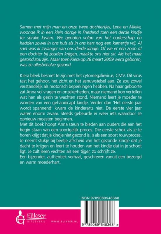 Achterkant van Kiera's kracht