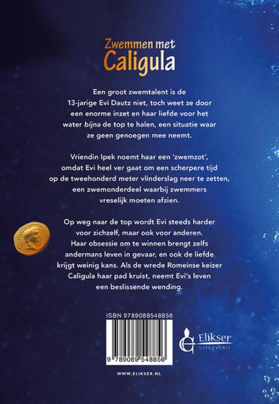 Achterkant van Zwemmen met Caligula