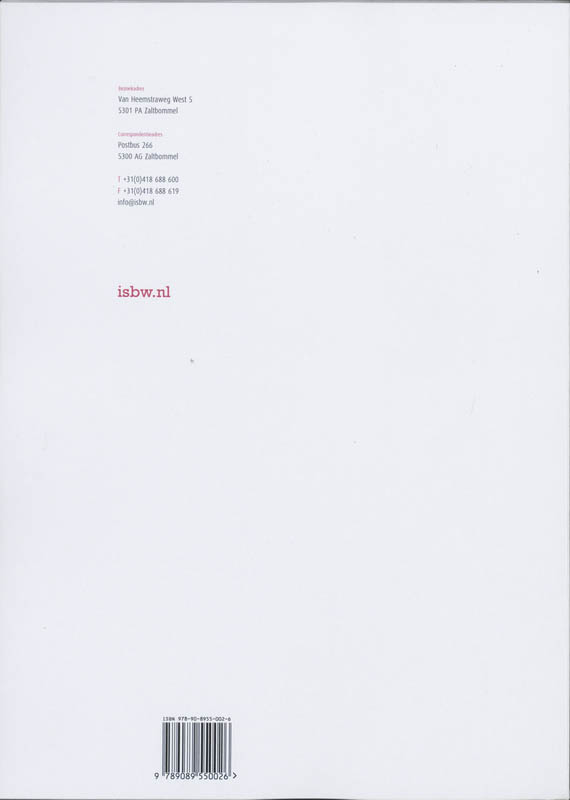 Achterkant van Studiewijzer