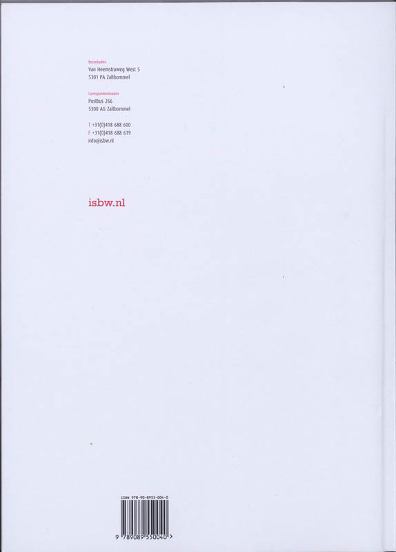 Achterkant van Studiewijzer