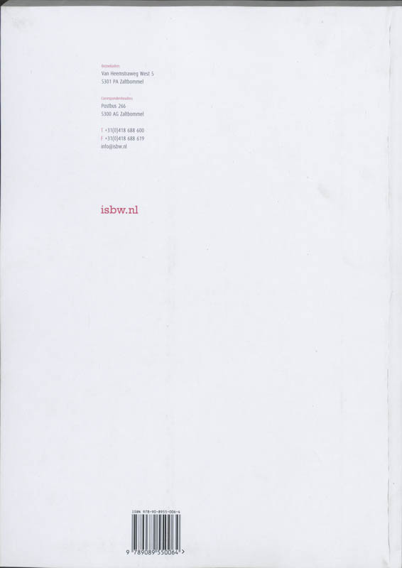 Achterkant van Studiewijzer