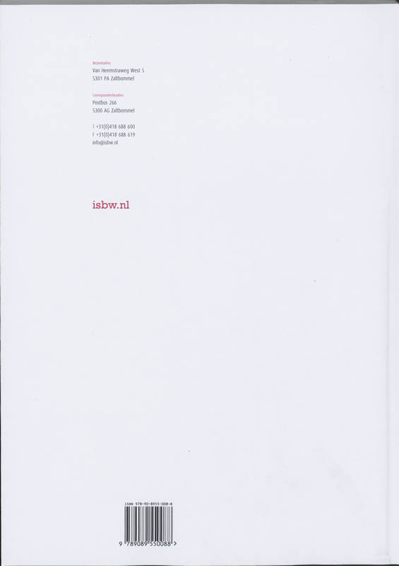 Achterkant van Studiewijzer