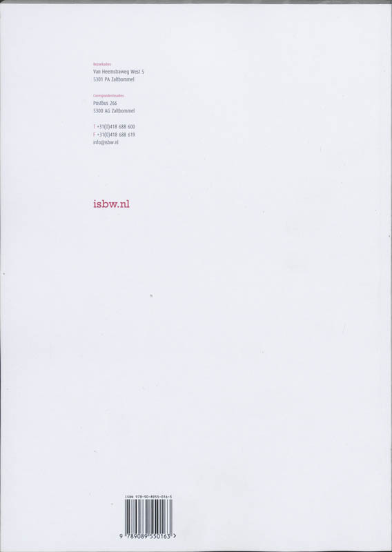 Achterkant van Studiewijzer