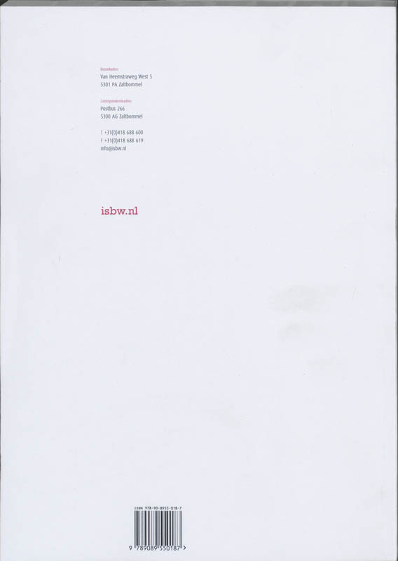 Achterkant van Studiewijzer