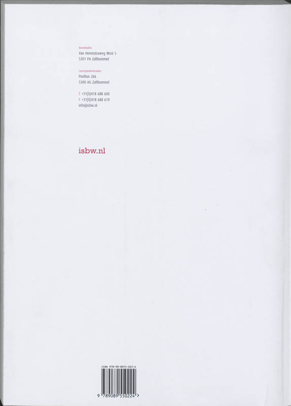 Achterkant van Studiewijzer