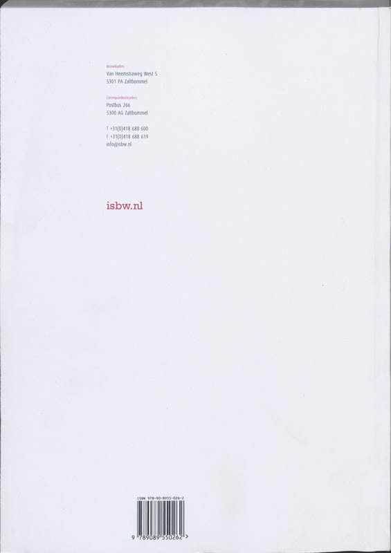 Achterkant van Studiewijzer