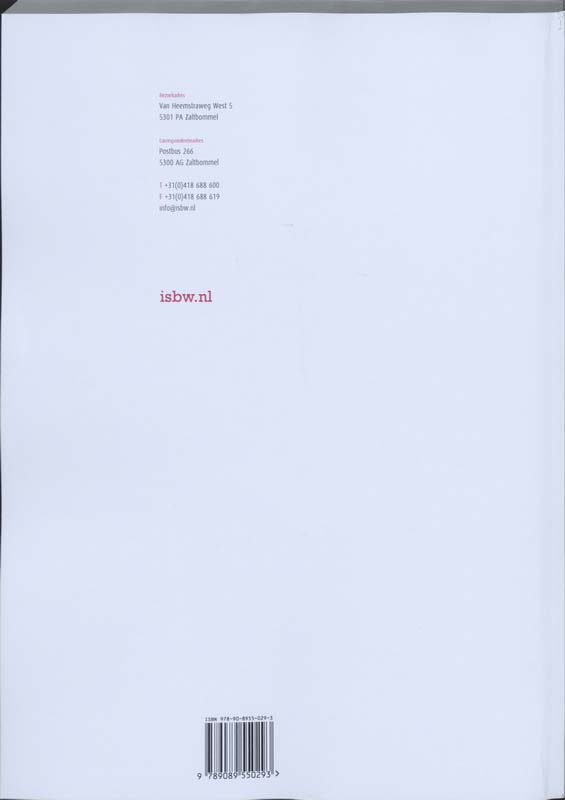 Achterkant van Studiewijzer