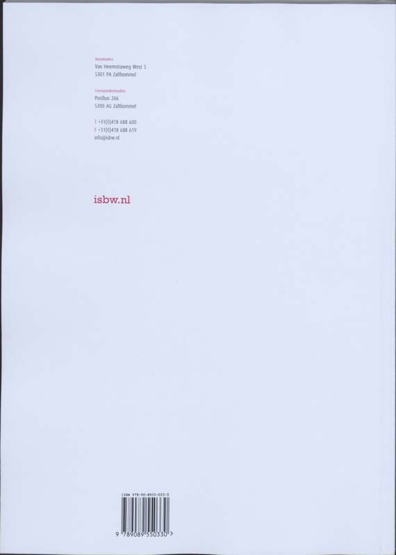 Achterkant van Studiewijzer