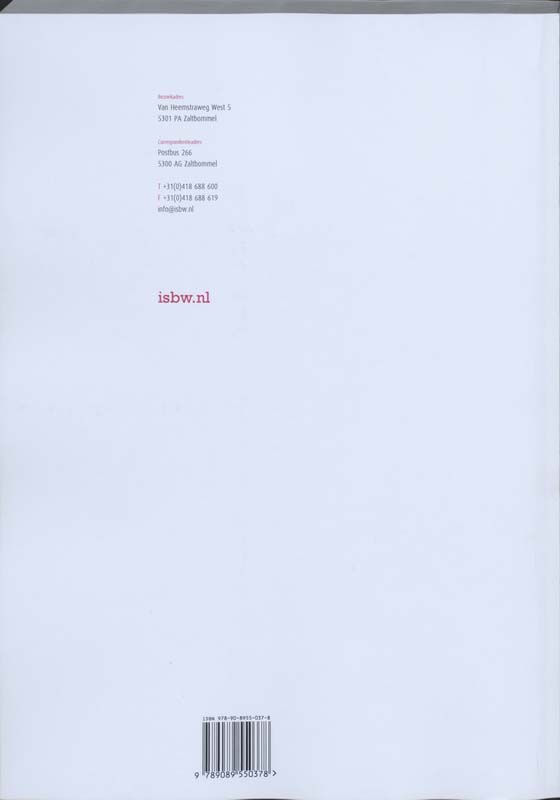Achterkant van Studiewijzer