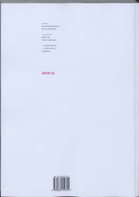 Achterkant van Studiewijzer