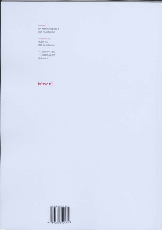 Achterkant van Studiewijzer