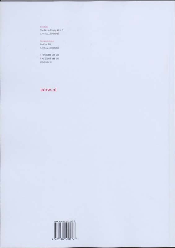 Achterkant van Studiewijzer