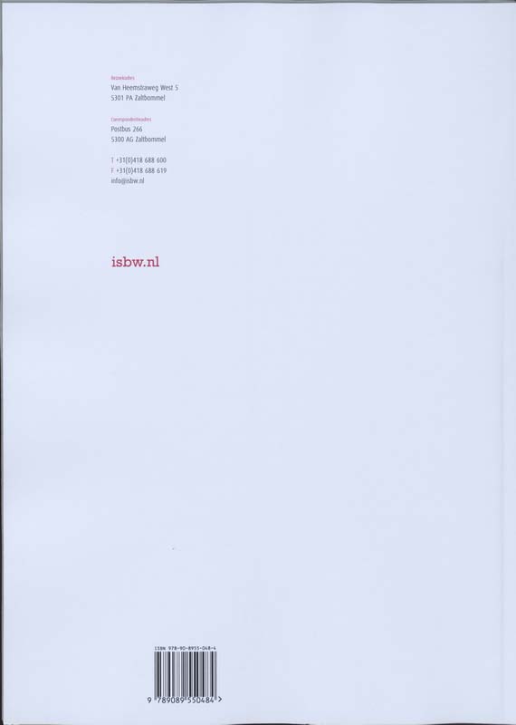 Achterkant van Studiewijzer