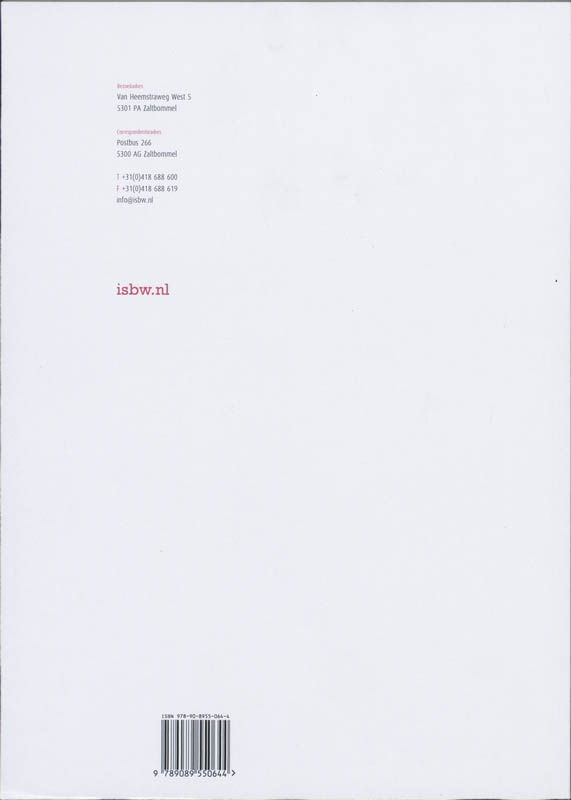 Achterkant van Studiewijzer