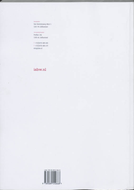 Achterkant van Studiewijzer
