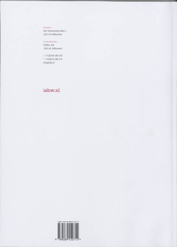 Achterkant van Studiewijzer