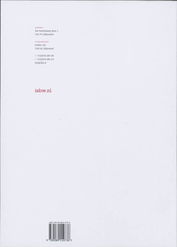 Achterkant van Studiewijzer