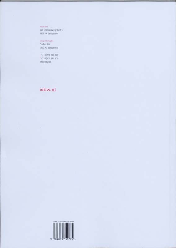 Achterkant van Studiewijzer