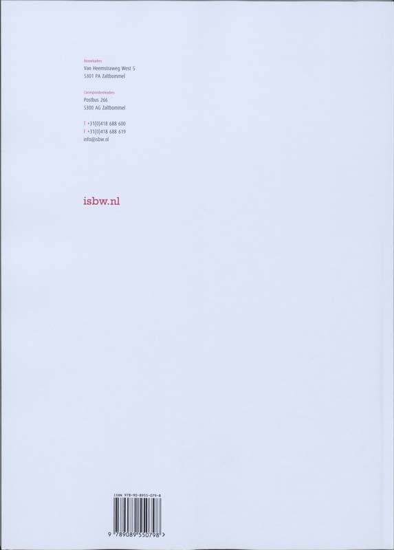 Achterkant van Studiewijzer