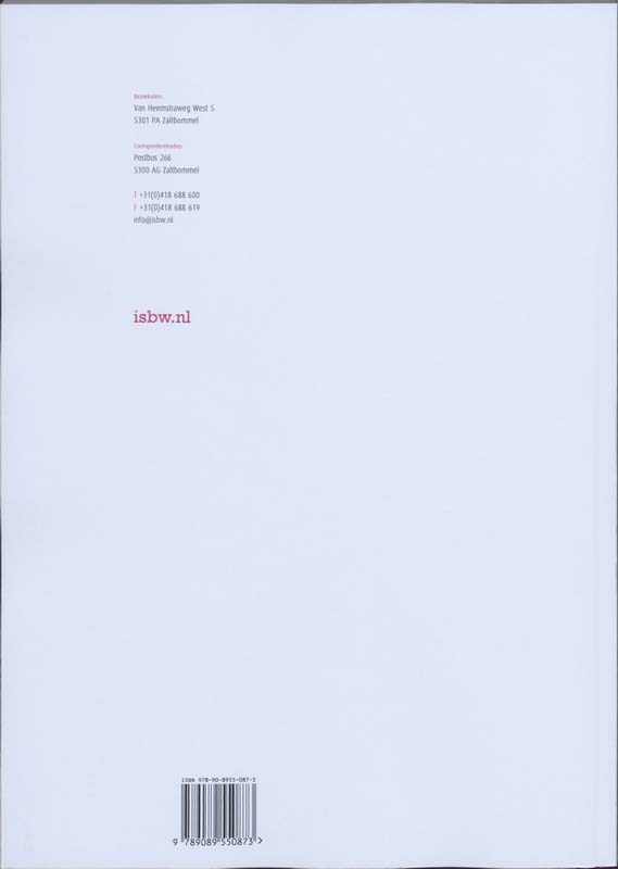 Achterkant van Studiewijzer