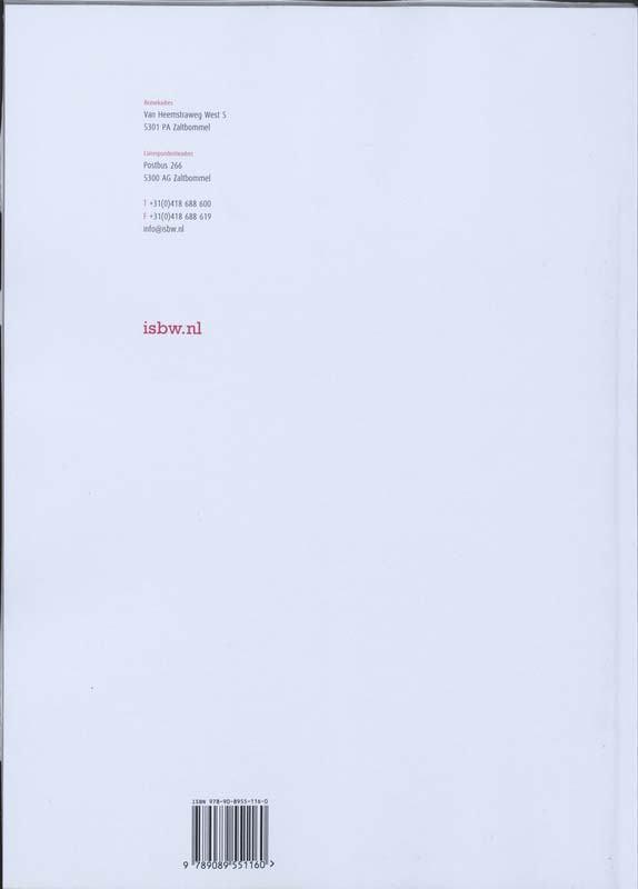 Achterkant van Studiewijzer