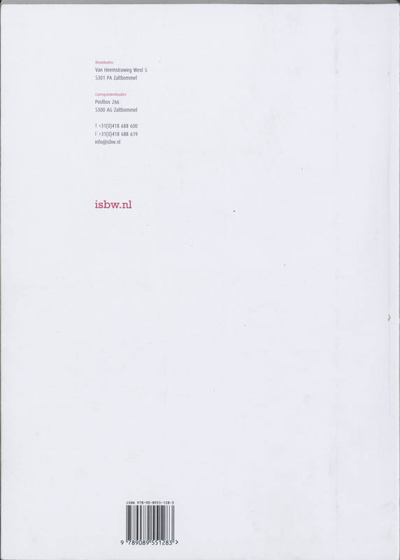 Achterkant van Studiewijzer