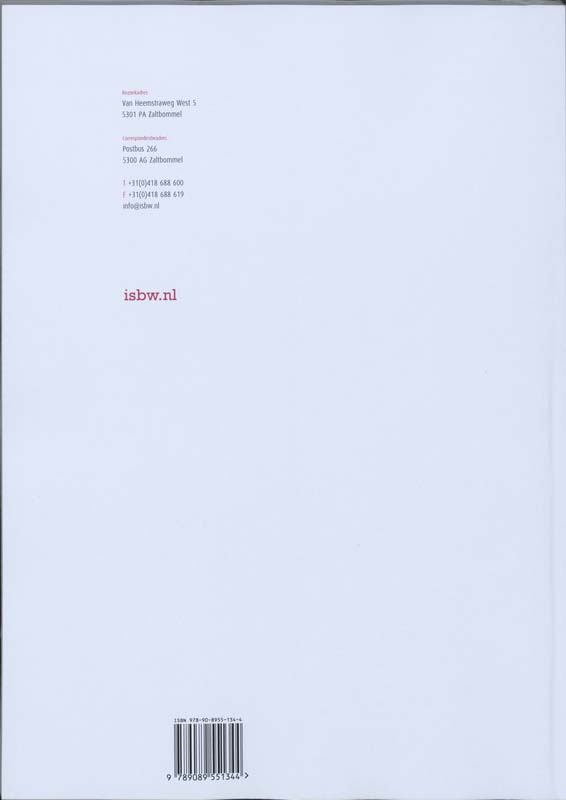 Achterkant van Studiewijzer