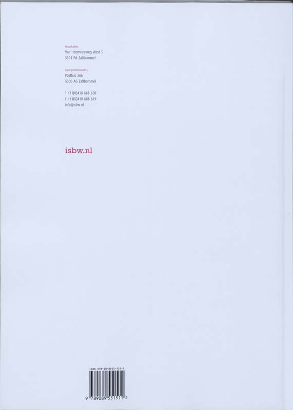 Achterkant van Studiewijzer