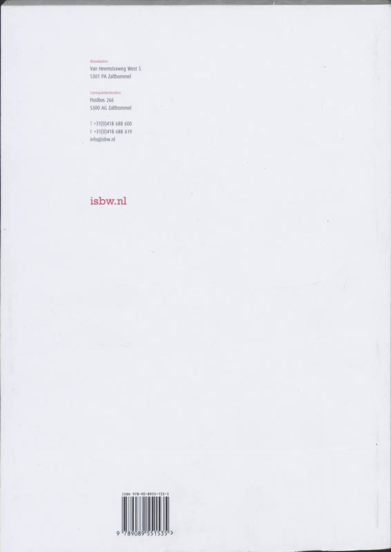 Achterkant van Studiewijzer