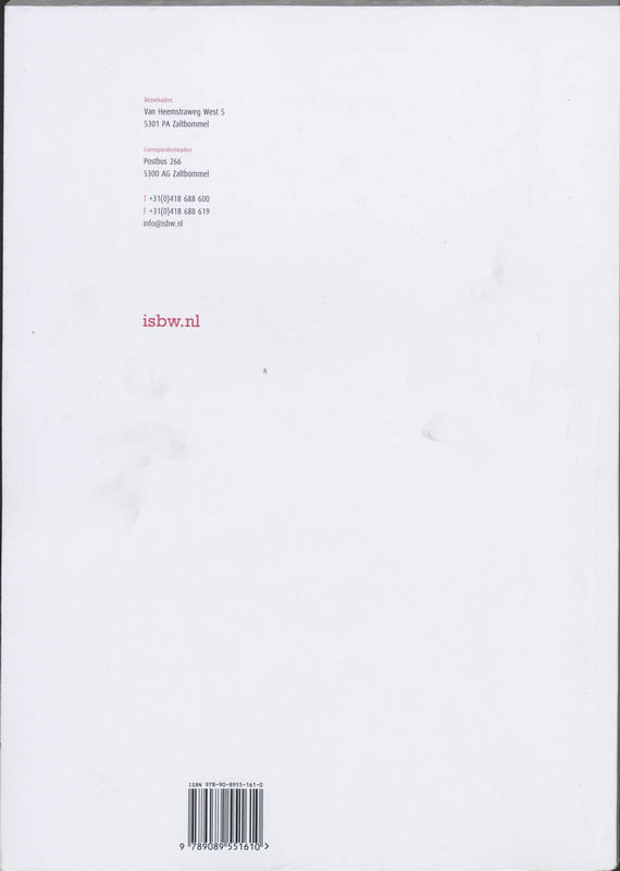 Achterkant van Juridisch secretaresse studiewijzer