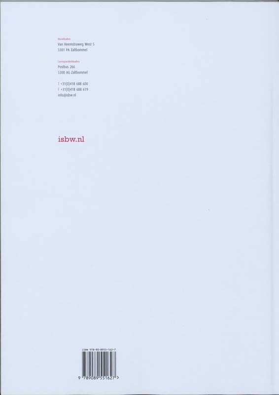 Achterkant van studiewijzer