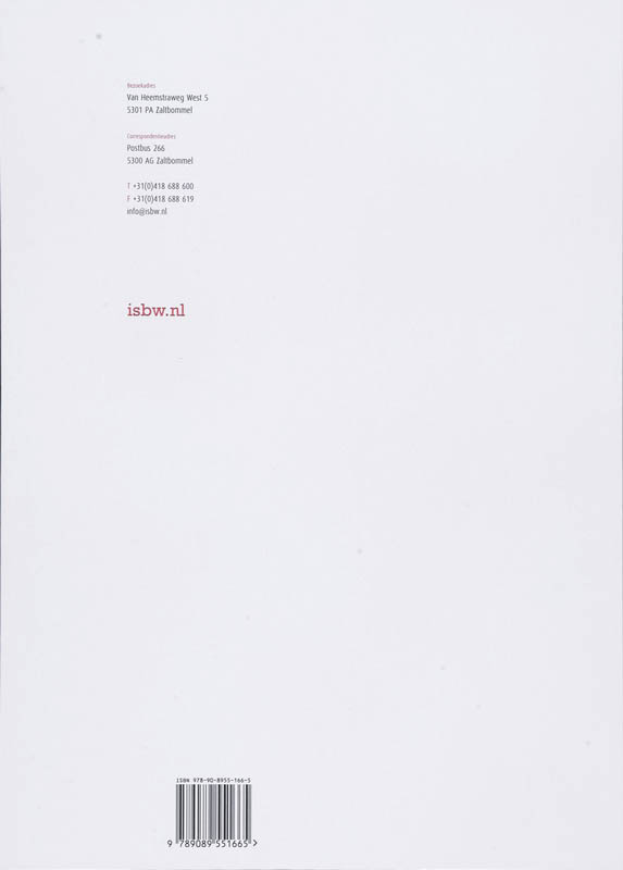 Achterkant van Studiewijzer