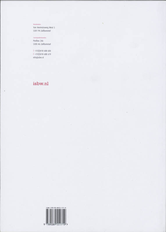 Achterkant van Studiewijzer