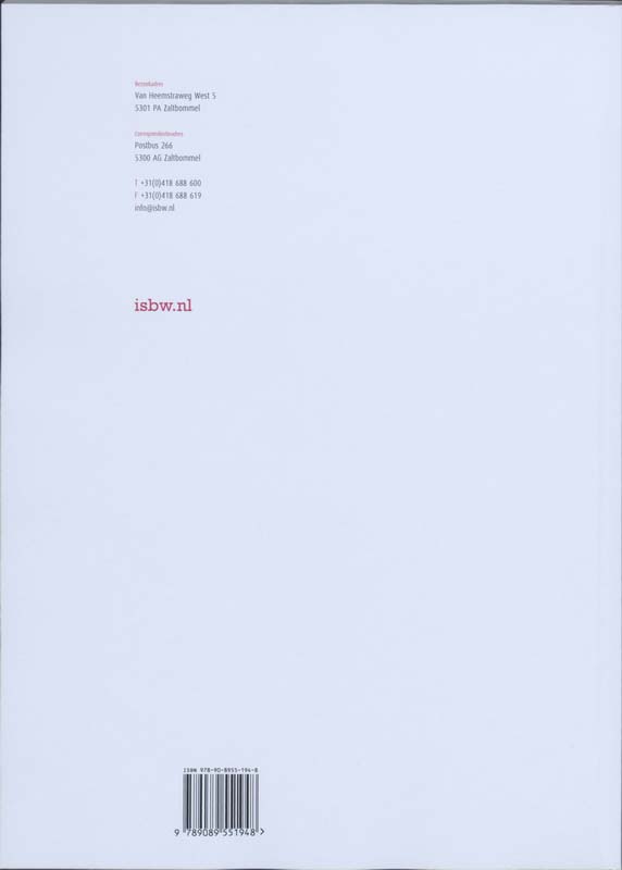 Achterkant van Studiewijzer