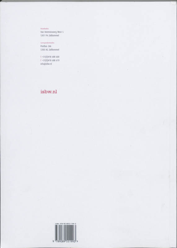 Achterkant van Studiewijzer