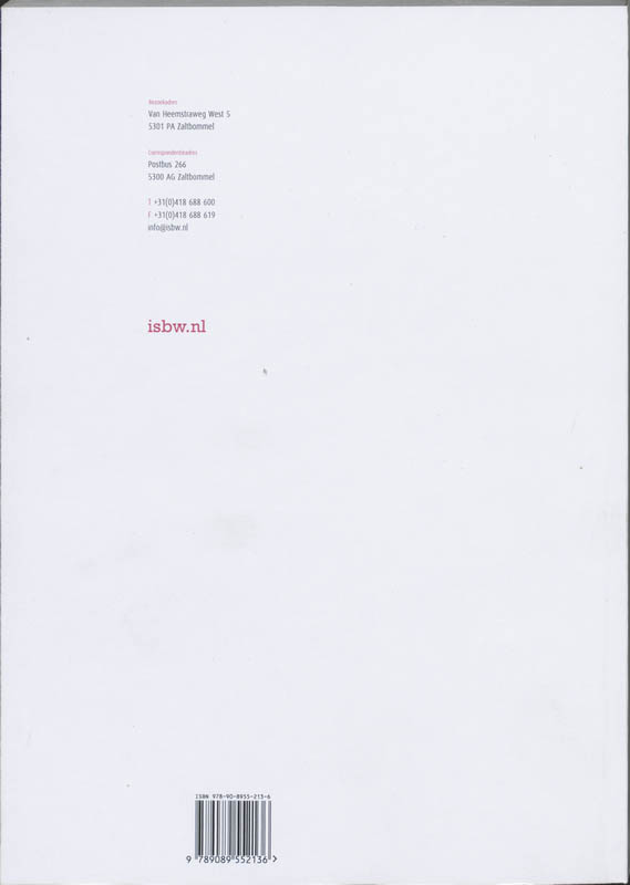 Achterkant van Studiewijzer