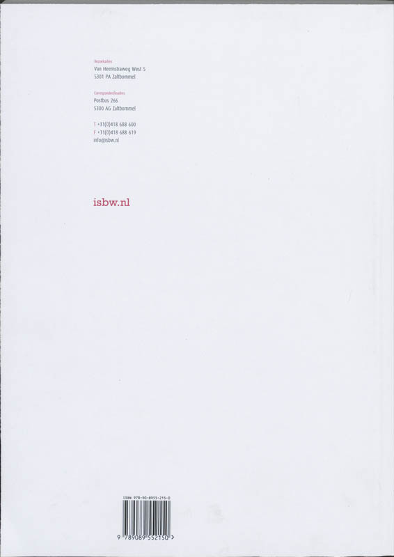 Achterkant van Studiewijzer