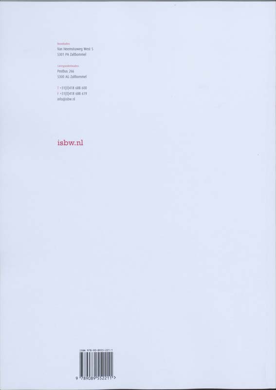 Achterkant van Studiewijzer